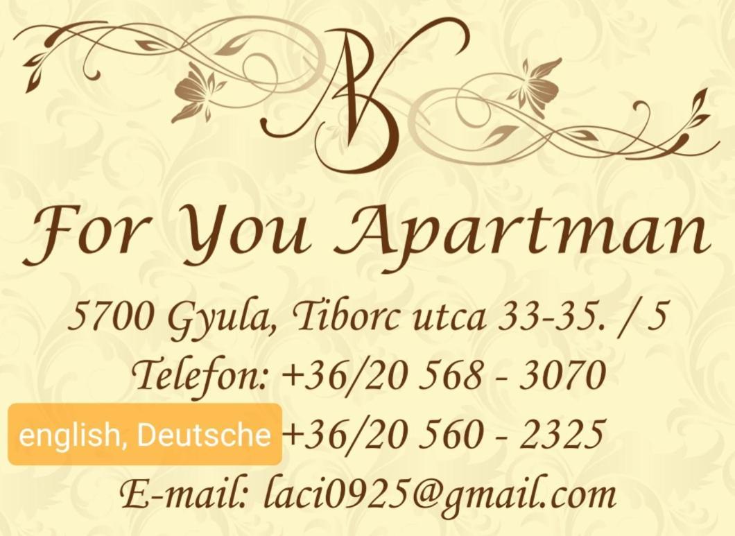 For You Apartman Gyula Exterior foto
